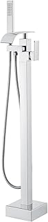 VEVOR Freestanding Bathtub Faucet, Floor Mount, Freestanding Tub Filler, Shower Mixer Taps, Two Water Modes, 360° Swivel Spout, for Bathing & Showering Pet Bathing Cleaning Drains Toilet Flushing