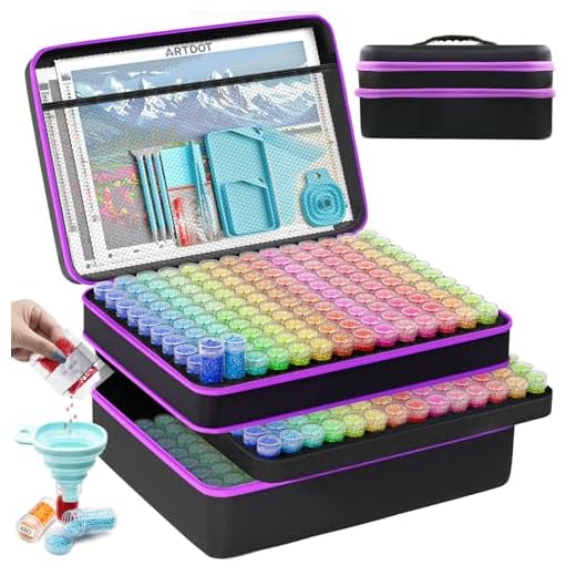 ARTDOT 420 Slots Storage Container for Diamond Art Kits for Adults,Portable Bead Storage Boxes for Diamond Painting Accessories and Tools