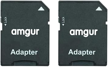 Micro SD Card to SD Card Adapter, TF Card Micro SDHC to SD SDHC Adapter Works with Memory Cards for Older Cameras, PDA, Medical Devices Pack of 2