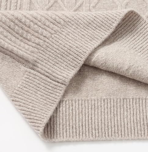 Rivccku Mens Sweater Casual Crew Neck 100% Pure Cashmere Long Sleeve Pullover Knit Sweaters4