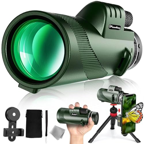 Image of 40X60 High Power Monocular Telescope with Tripod & Phone Adapter, HD Low Light Vision for Adults, Perfect for Wildlife Watching, Hiking, Camping and Sporting Events