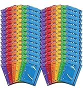 V-Opitos Pencil Pouch for 3 Ring Binder, Bulk 144 Pack 3-Holes Zipper Pencil Pouches in Assorted ...