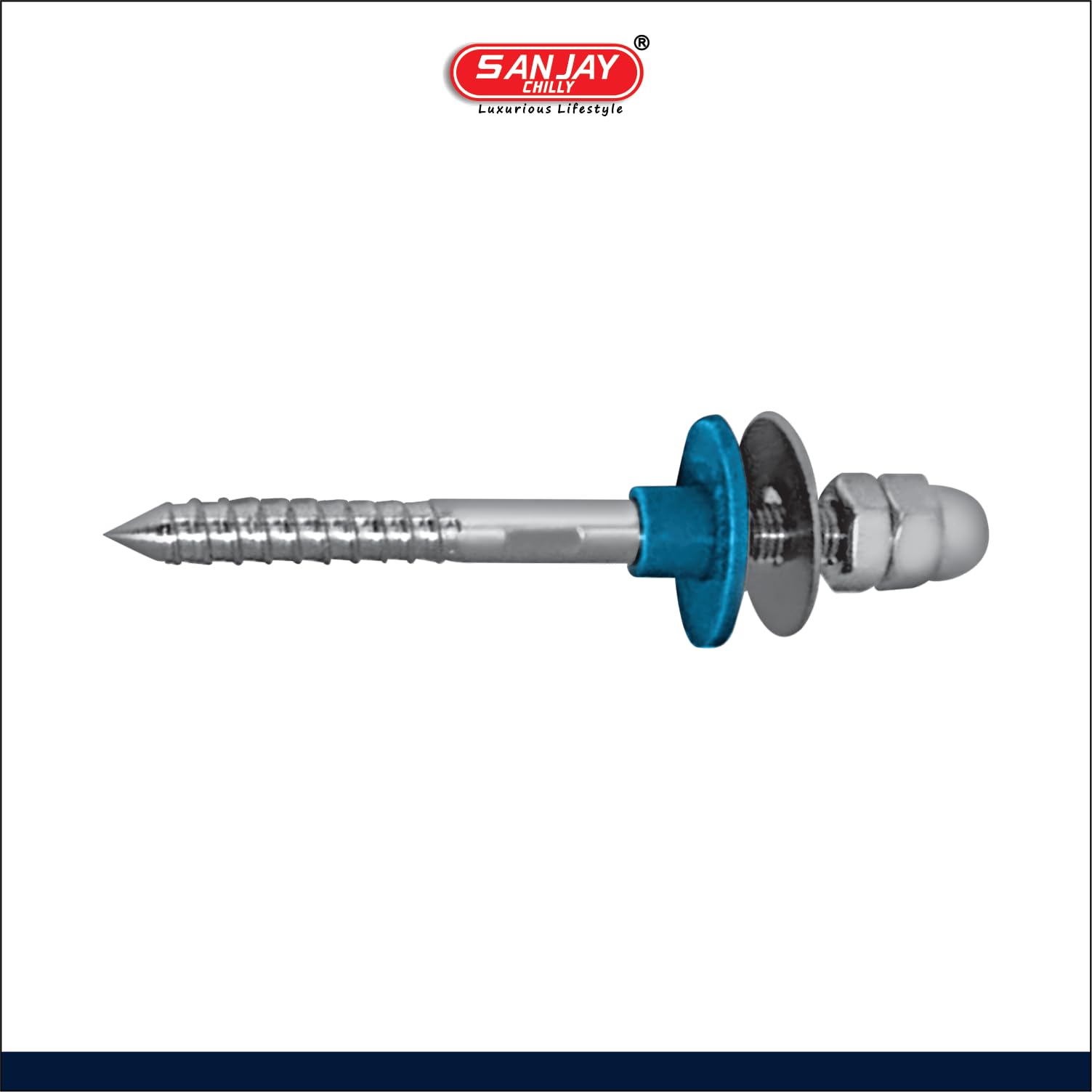 Sanjay Chilly Stainless Steel Rack Bolt Screw for WashBasin Sink Bathtub Washroom & Toilet Silver Bolt Screw Set Strong & Reliable Fixing Rack Bolt Full Pair Accessories For Bathroom (Pack of 10 Pcs) 2