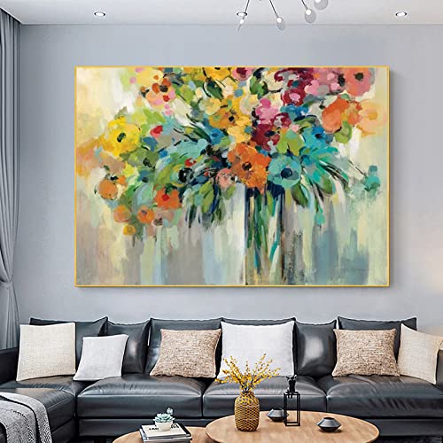 Nuage de fleurs tableau abstrait pour une ambiance douce - 3