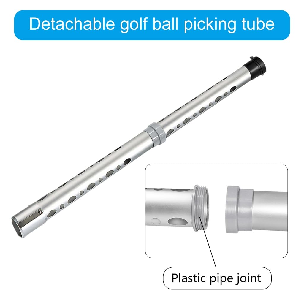 Recolector de pelotas de golf, recogedores de tubos, herramienta de recogida de pelotas de golf de aluminio, recogedores de pelotas de golf superiores