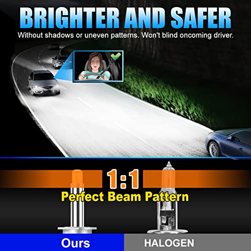 Atopli H1 Led Headlight Bulbs 8 Sides Csp Chips 20000Lm 6500K 360 Degree Lighting Replacement For High Beam Low Beamlight Extremely Bright White Conversion Kit,Pack Of 2 #TOP3