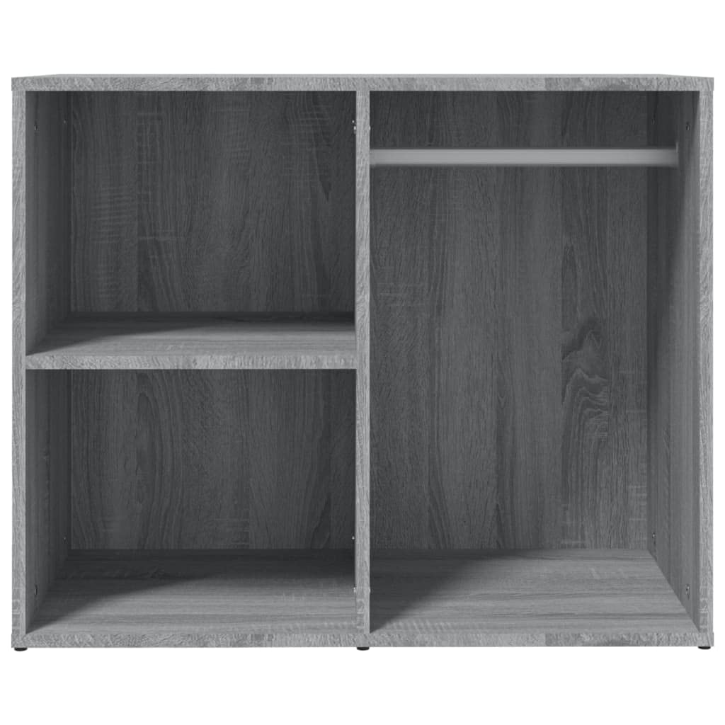 Regal aus Holzwerkstoff Grau Sonoma 80x40x65 cm | Für Make-up und Accessoires, viel Stauraum, mit Wandhalterung, einfache Montage