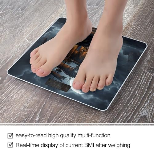 Báscula digital para baño con pantalla LED y sensor de peso miniatura 5
