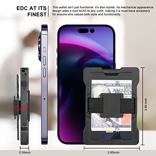 Wallet for Men with Smart Pop Up Mechanism, Men's Minimalist Wallet with Expandable Backplate& Strap Metal Money Clip, Slim RFID Blocking Aluminum Credit Card Holder4