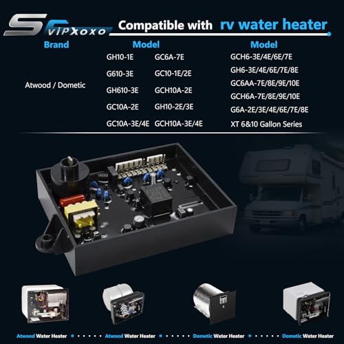 Image of RV Water Heater Parts Fit for Atwood&dometic Includes 91365 Circuit Board, 91447 Thermostat & Thermal Cutoff, 93868 Spark Igniter Electrode - Replacement Parts for Gas Water Heaters