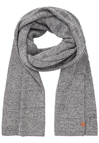 camel active Herren Strickschal aus reiner Baumwolle Grau, menswear-OS