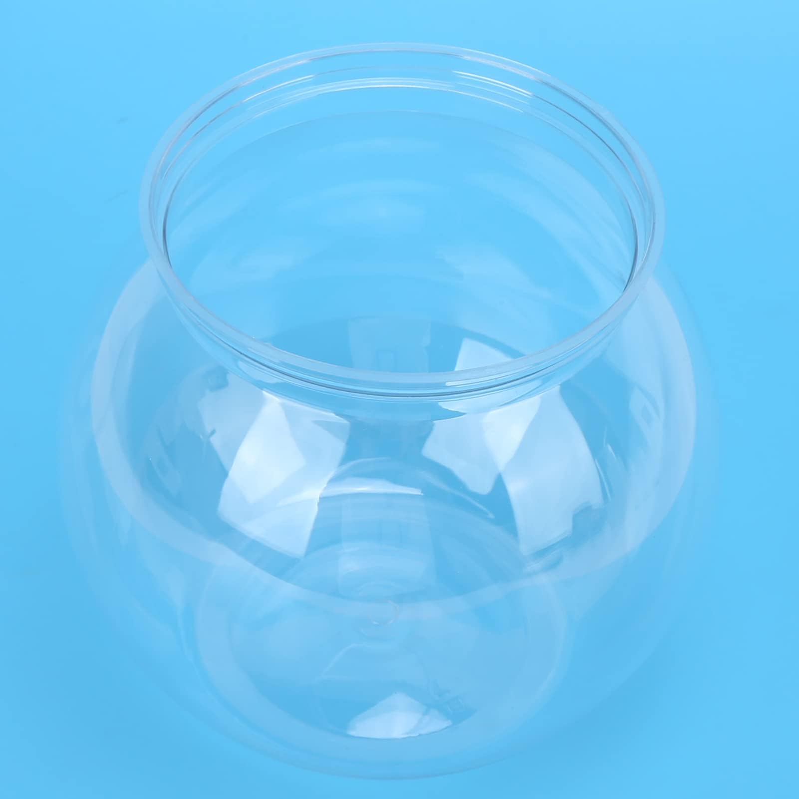 Goldfischglas, Transparentes Fischglas aus Kunststoff, Mini-Aquarium für Betta-Fische, Goldfische, Klar, Hydroponische Pflanzenschale, Anker, Hocking, Klassisches Fischglas Im (L)