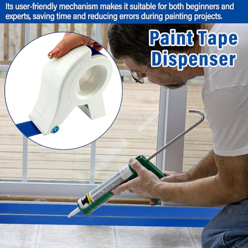 Image of Bibabala Paint Tape Dispenser, Portable Applicator for Painting Trim, Easy and Accurate Tape Application,Compact Design (Blue)