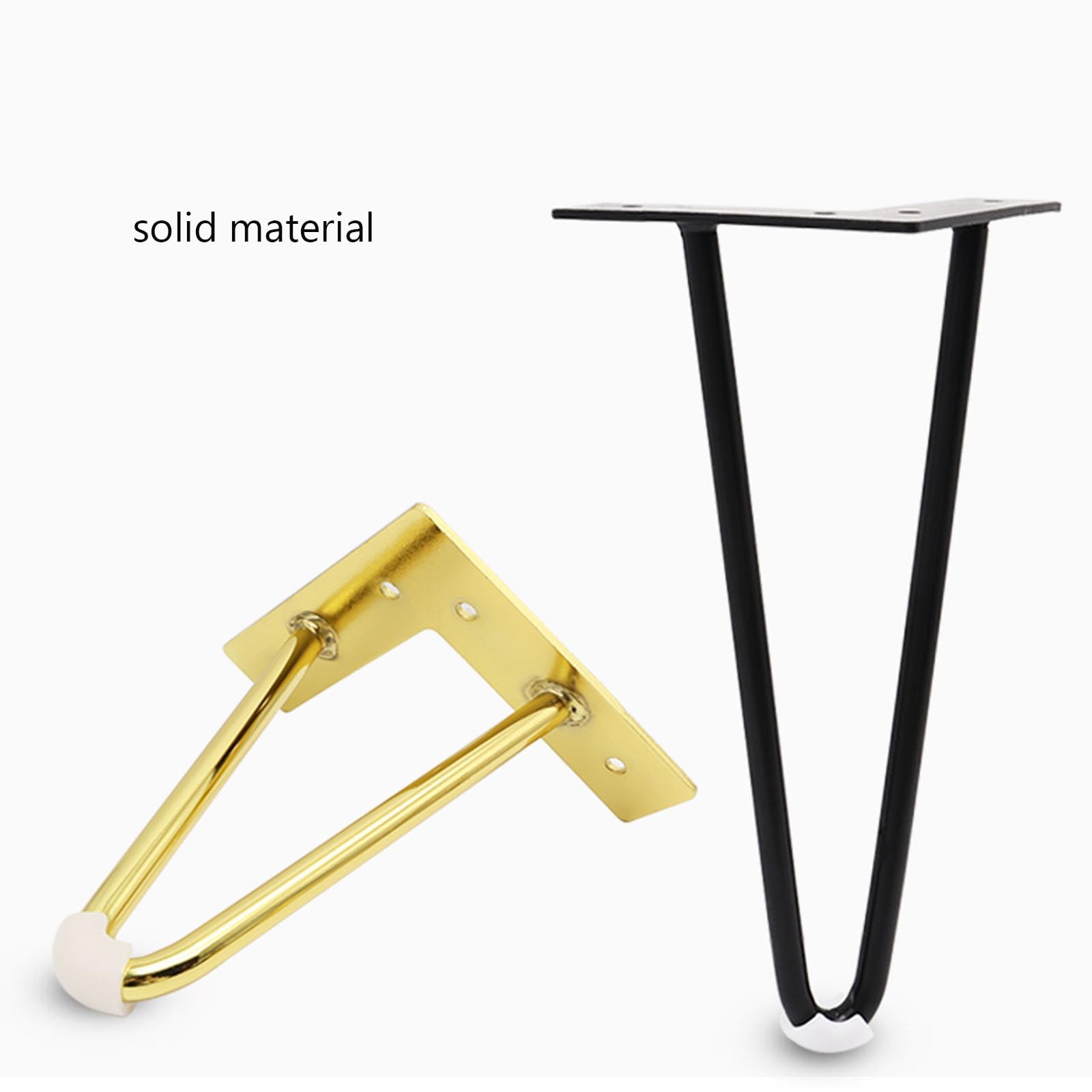 Patas De Mesa Doradas De 30 Cm - Juego De 4 Piezas, Estilo Horquilla, Con Placa Y Tornillos, Para Muebles DIY