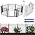 ADAVIN 32 in(H) Garden Fence with Low Threshold Gate, 8 Panels Total 17.7 Ft(L) Tall Garden Fencing for Raised Beds, Outdoor or Indoor Dog Playpen, Black Iron Metal Heavy Duty Dog Fencing