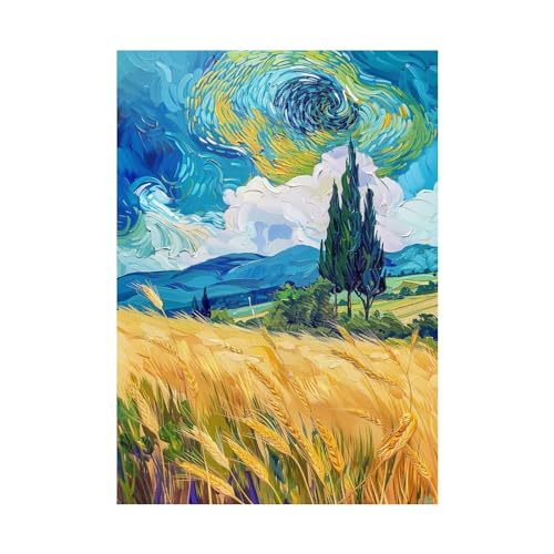 Impression sur toile intissée 60x80 cm avec peinture abstraite sans cadre