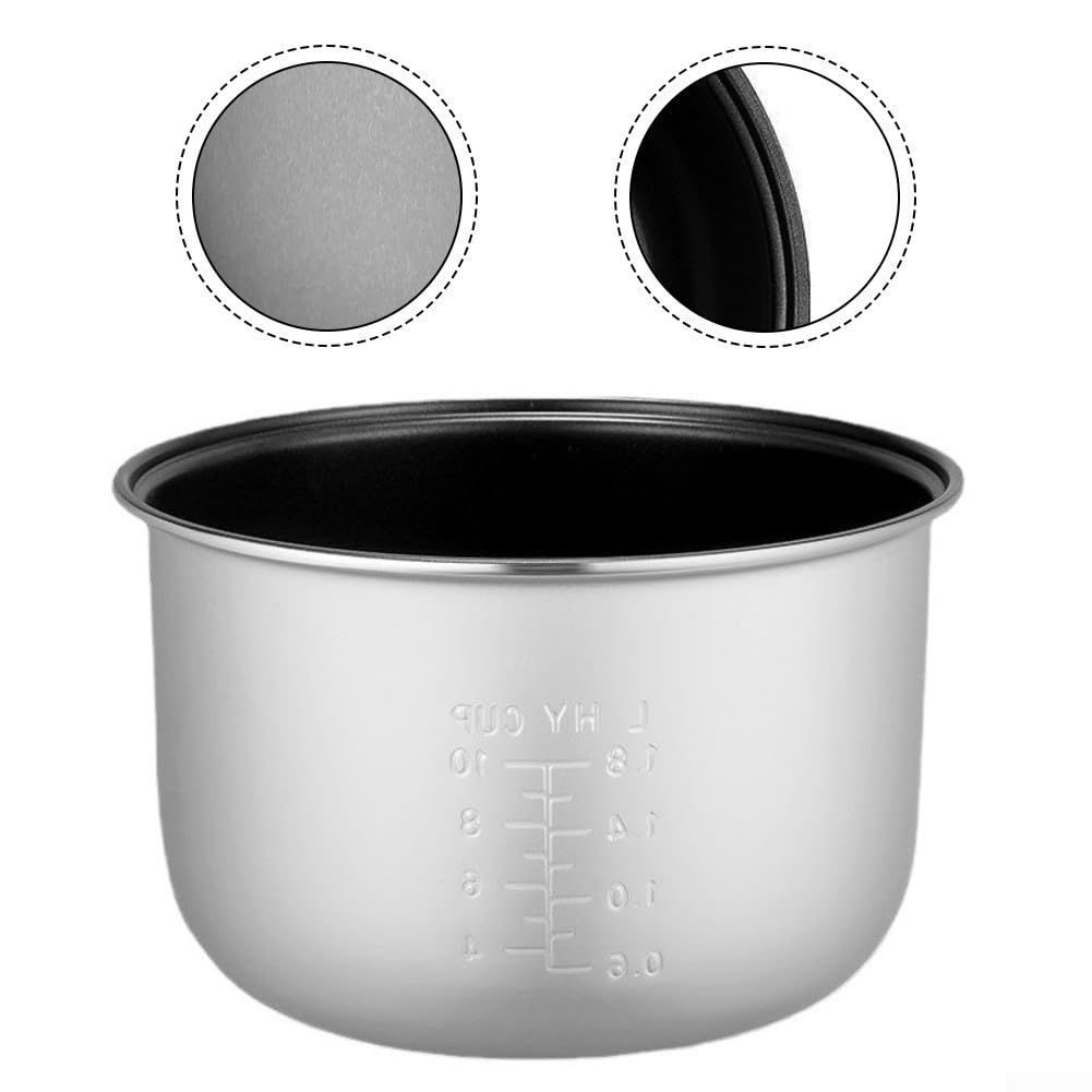 Casserole de rechange pour cuiseur à riz, insert intérieur antiadhésif, avec échelle de mesure claire, répartition efficace de la chaleur (4 L)