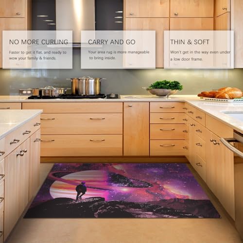 Tapis de chambre Galaxy 160x200cm pour créer un espace de jeu fantastique au salon - 5