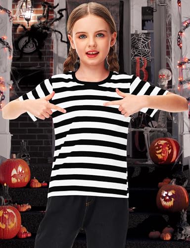 Image of Deerose Kids Striped Shirts Short Sleeve Boy Girls July 4th Patriotic Tee Top 3-14 Years