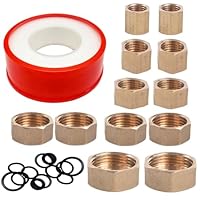 12 Stücke Blindstopfen Wasserleitung Waschmaschine, Dichtung 3/4 Blindstopfen 1/2 Zoll 1/8 1/4 3/8 Zoll Set, für Heizung und Trinkwasseranlage Geeignet