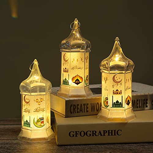 JzcsdkSIL Islamic-Muslim Party-Decor LED Wind Lights Eid Mubarak-Lantern EID 2023 Decoration Al-Adha Ornament-Lamp Ramadan-Kareem Party Muslims Islamic Lamp