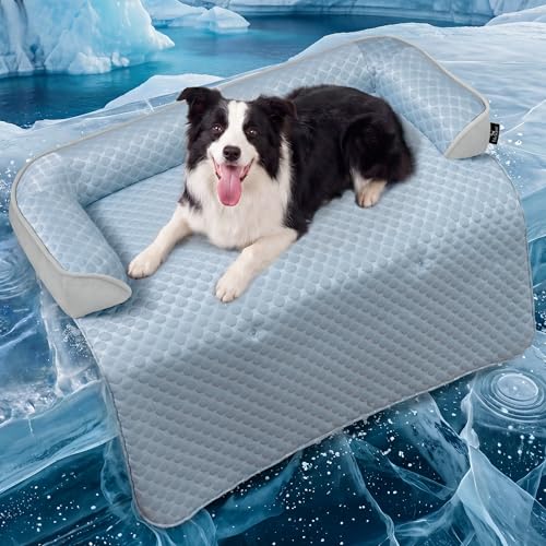 Image of Large Dog Cooling Bed for Sofa, 41x37 Inch Pets Couch Cover Mat