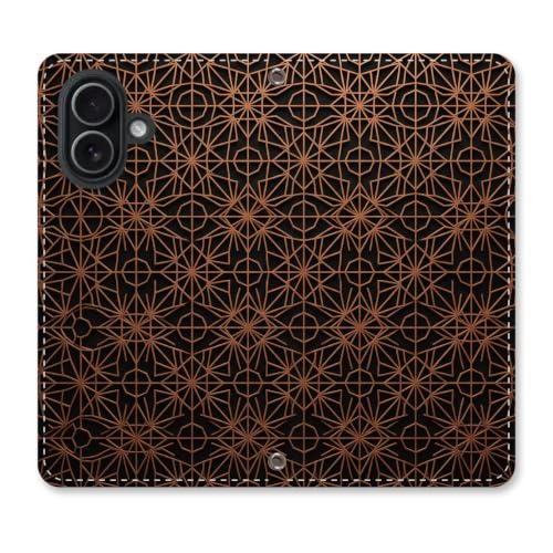 Lucky Mole iPhone16e�p �P�[�X �蒠�^ �x���g�Ȃ� ���_�� �p�^�[�� ���ۖ͗l ���` �X�}�z�P�[�X PU���U�[ �J�[�h���[ �}�O�l�b�g���� �ϏՌ�