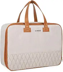 Bolsa Maternidade Mala Maternidade Linho Caramelo XG Grande Hug