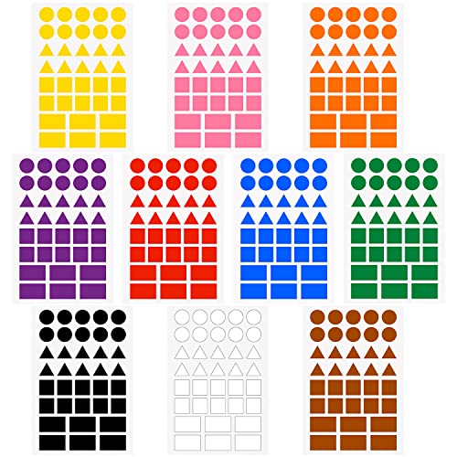 1800 x Baby Stickers with Geometric Shapes (10 Colours), 20 month - Image 3