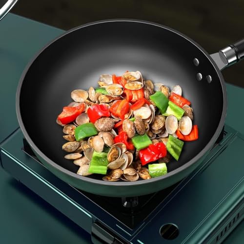 Wok antiadherente de hierro para uso doméstico miniatura 3