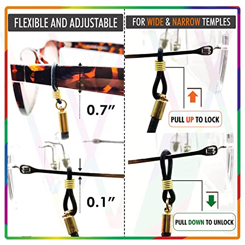 Image of VIVID vision Unisex Adult Eyeglass Holder Strap Cord | New Chain Adjust on Sunglasses | Anti-slip Retainer Lanyard String Eyewear Frame | Specs Mask Chains