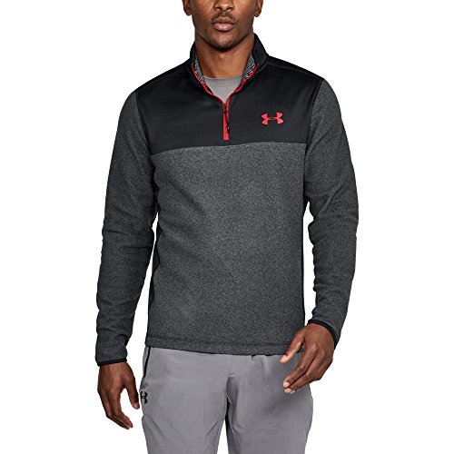 Under Armour Men's CGI 1/4 Zip Top,Black (002)/Red, Medium