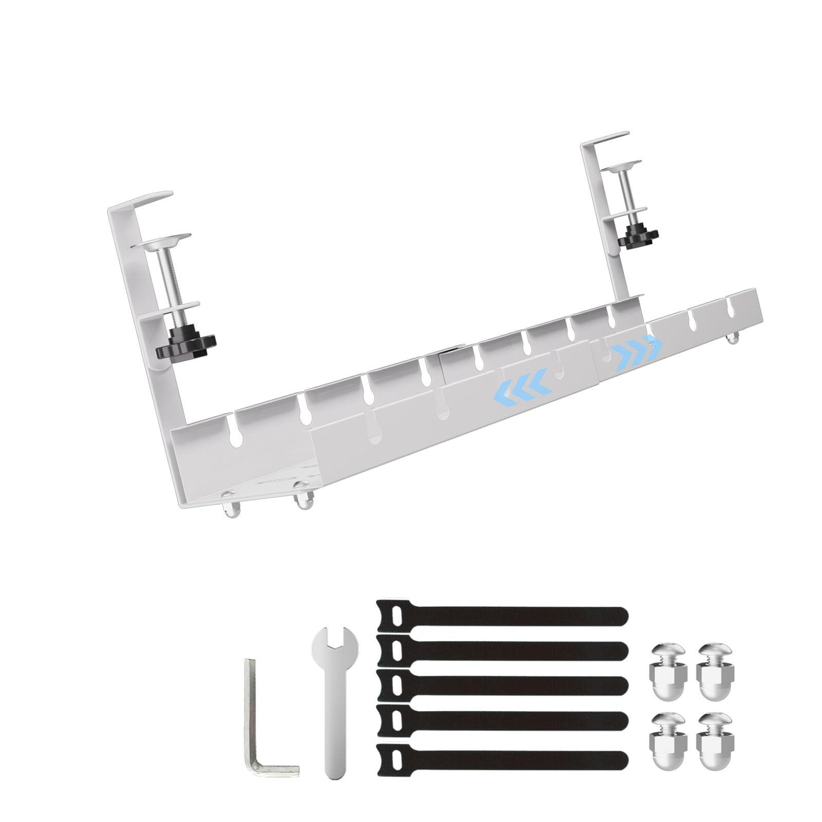 Piceioep Retractable Under Desk Cable Organizers Shelf for Efficient Wire Management Space Saving Wire Collection Rack Collection Rack