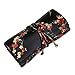 Jewelry Roll Clutch Large - Silk Brocade (Cherry Blsm Chinois Black)