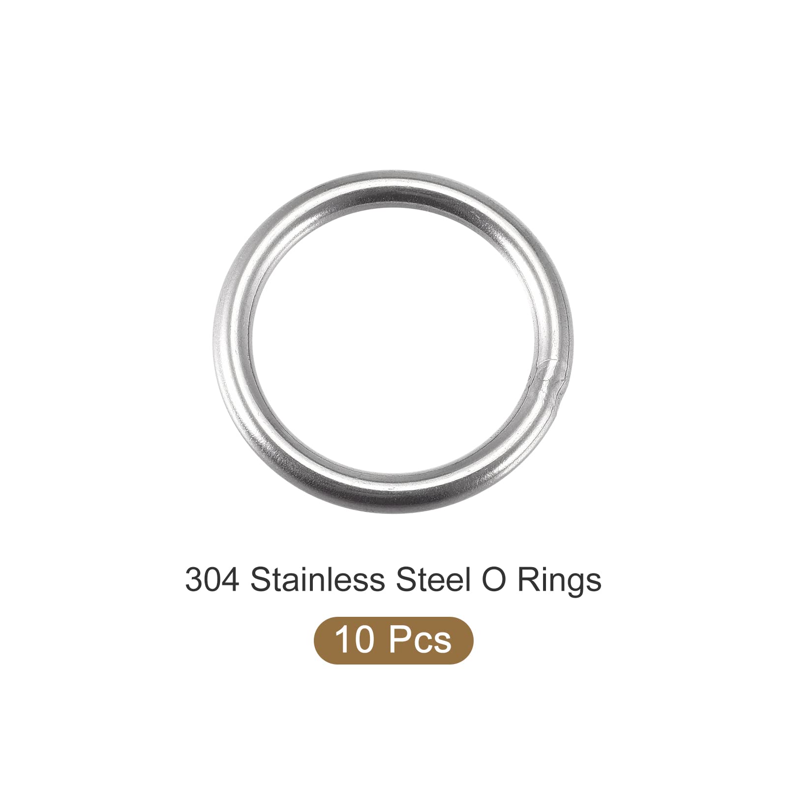 METALLIXITY O-ringi ze stali nierdzewnej 304 (średnica zewnętrzna 25 mm, grubość 3 mm) 10 sztuk, spawany okrągły pierścień – do zawieszenia przedmiotów