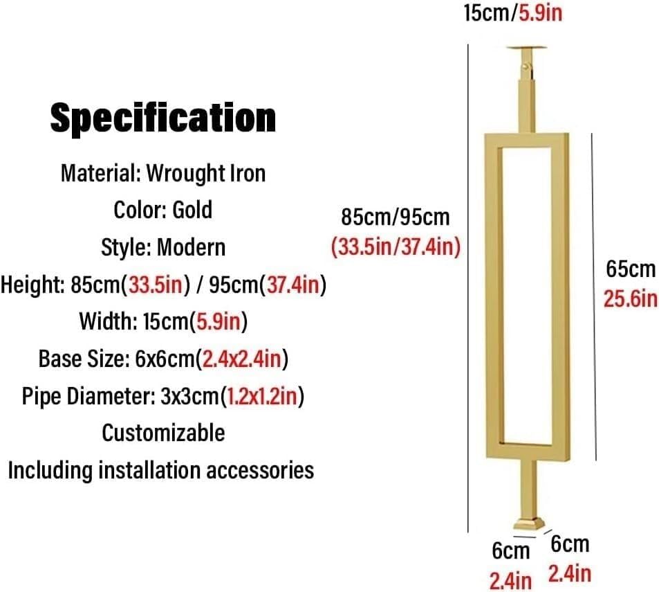 Poteaux de balustrade d'escalier pour sécuriser le vide du sol au plafond - 5