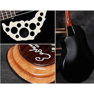 JTRHD Guitare Acoustique Folk Guitare Electric Box placage Grape Trou Ronde Retour Acoustique Guitare Acoustique pour Adultes et Enfants (Couleur : Black, Size : 41 inches) - Les Beatles, Paul McCartney, John Lennon, RIngo Starr, George Harrison JTRHD Guitare Acoustique Folk Guitare Electric Box placage Grape Trou Ronde Retour Acoustique Guitare Acoustique pour Adultes et Enfants (Couleur : Black, Size : 41 inches) – Image 4