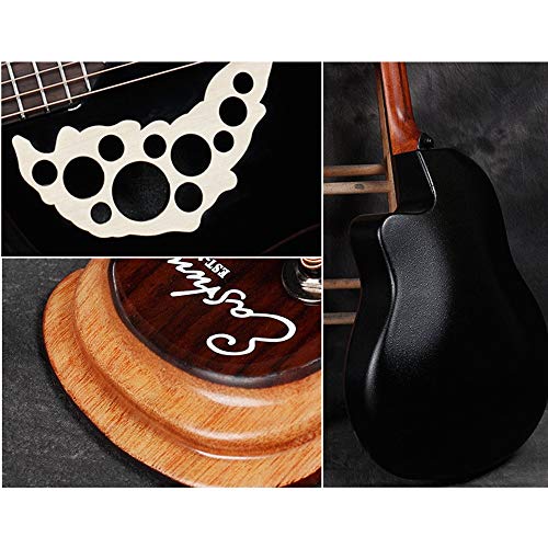 JTRHD Guitare Acoustique Folk Guitare Electric Box placage Grape Trou Ronde Retour Acoustique Guitare Acoustique pour Adultes et Enfants (Couleur : Black, Size : 41 inches) - Les Beatles, Paul McCartney, John Lennon, RIngo Starr, George Harrison JTRHD Guitare Acoustique Folk Guitare Electric Box placage Grape Trou Ronde Retour Acoustique Guitare Acoustique pour Adultes et Enfants (Couleur : Black, Size : 41 inches) – Image 5