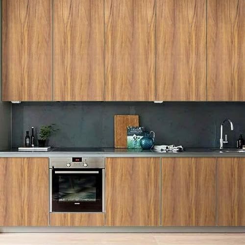Image of WISDOM Wooden Textuer Self Adhesive EEL and Stick Waterproof for Home and Wall Decoration Wallpaper (16x76