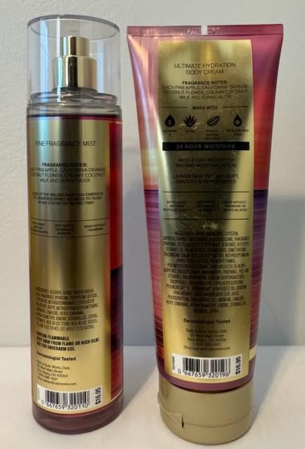 Body Care - BBWs Malibu Heat Duo Set Body Cream and Body Mist (Packaging may vary)