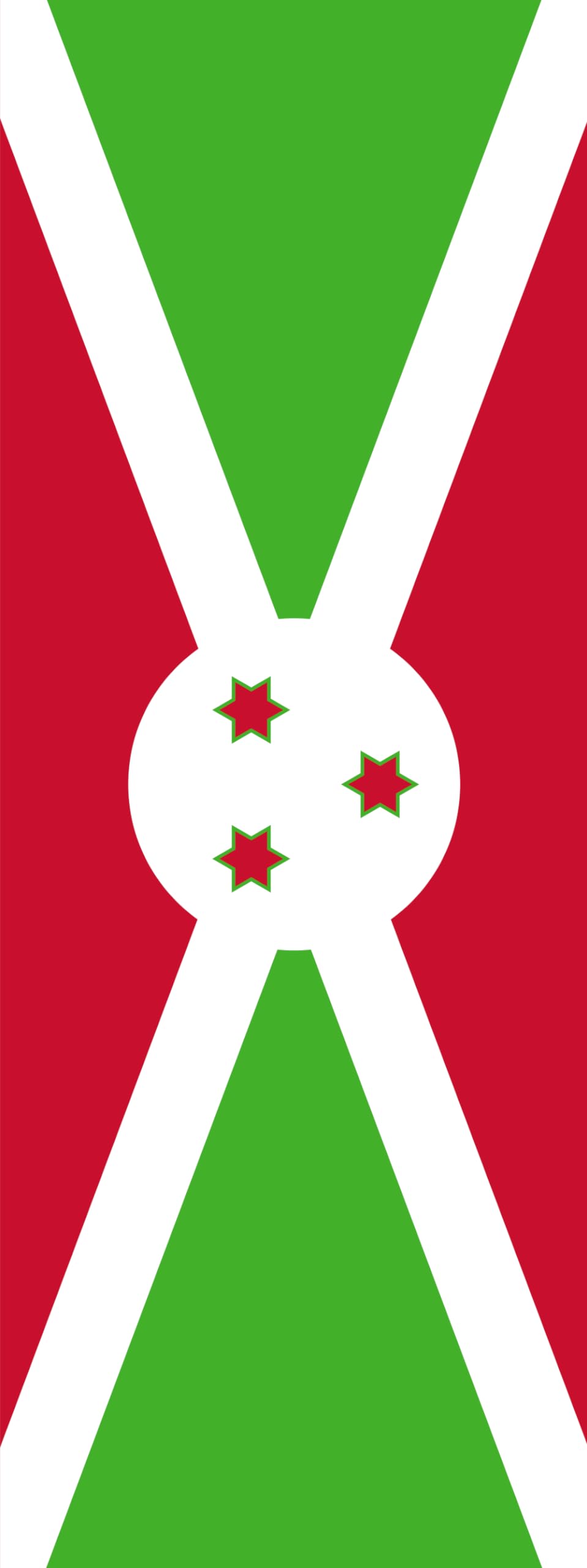 Drapeau Burundi format portrait de 6m² dimensions 400x150cm pour mât