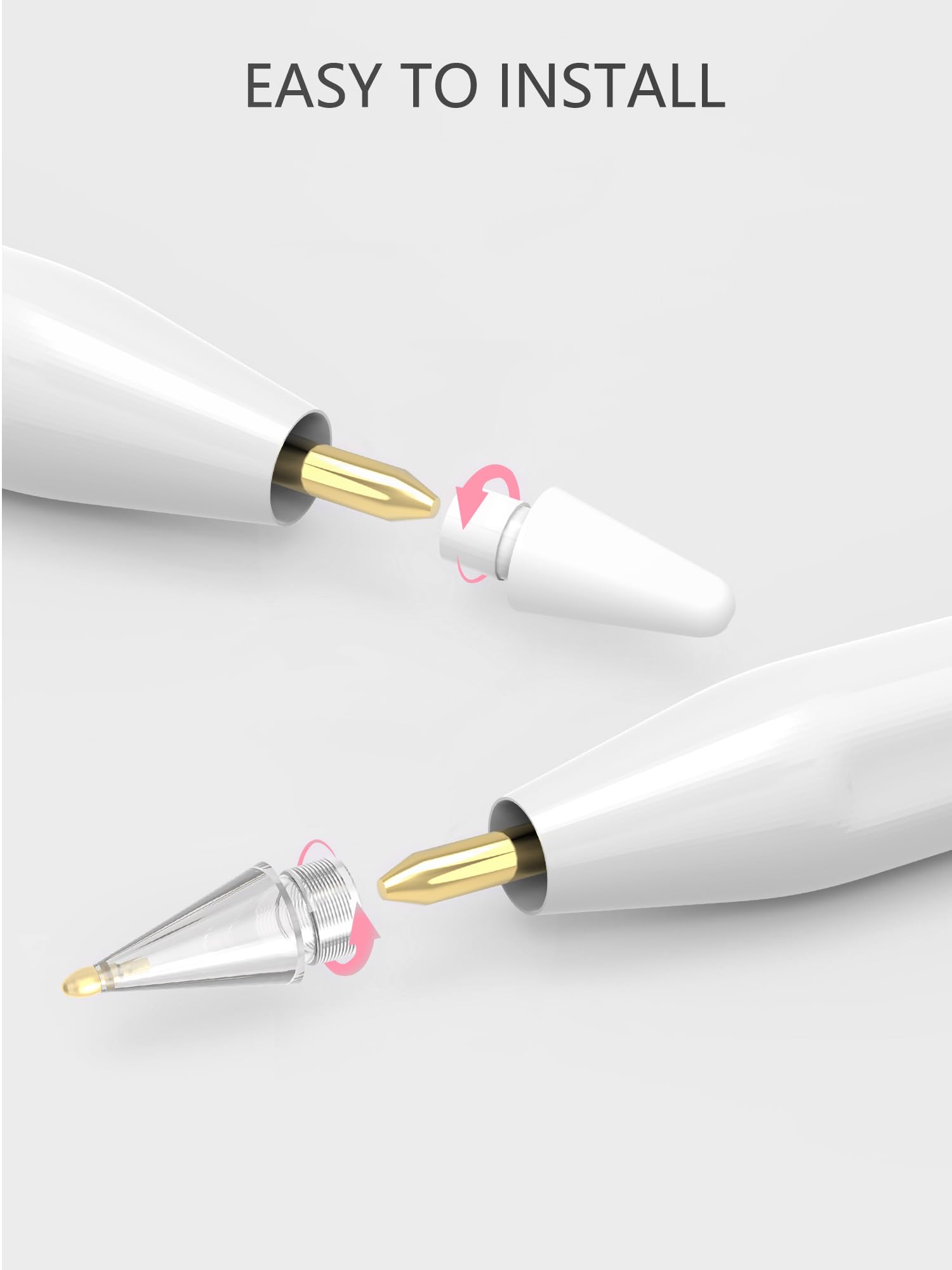 Upgraded 6 Pack Apple Pencil Tips Replacement with Clear Case, No