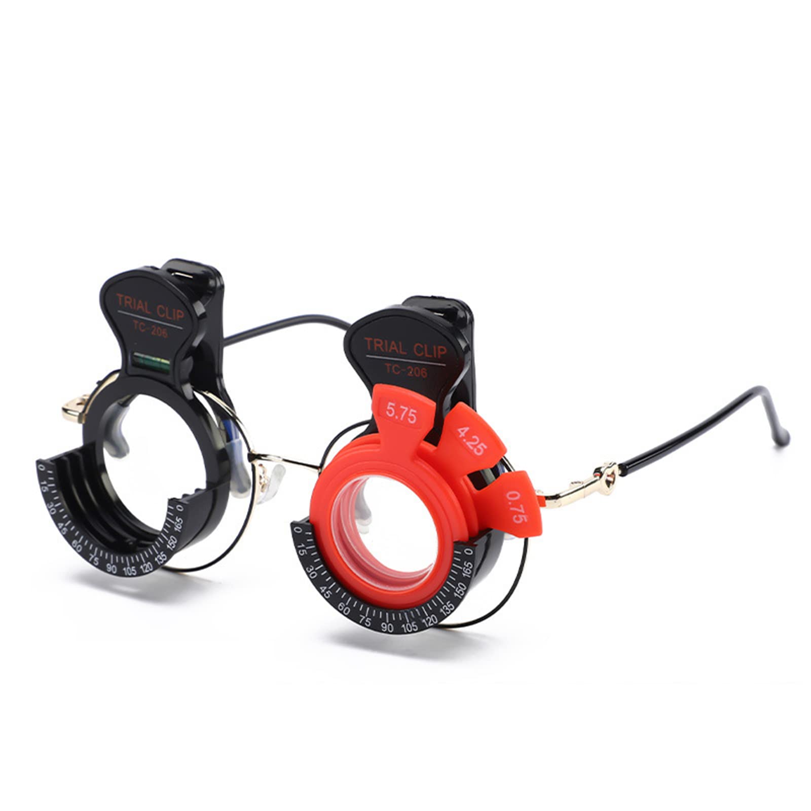 Optical Optometry Optician Test Trial Lens Frame Clip, 0°-165° Can Wear Clip-on Monocular Optometry Glasses, Glasses Equipment Stand, Adjustable Trial Frame, Clip Lens Frames for Optometry