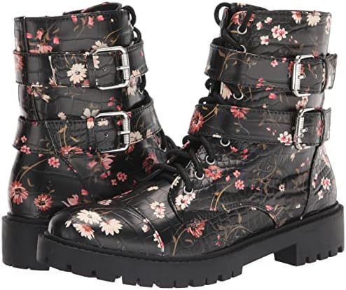 Jessica Simpson Women's Kerina Ankle Boot Combat, Black Multi, 5.5 | Image 6