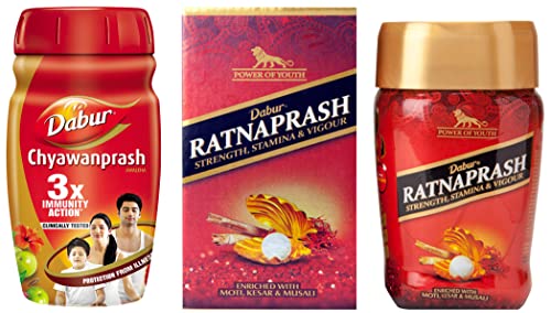 Image of Dabur Chyawanprash - 950g & Dabur Ratnaprash Chyawanprash - 450 Gm