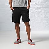 Dos bolsillos laterales Reebok Shorts Elements Jersey - Pantalones Cortos de Fitness para Hombre, Color Negro, Talla M