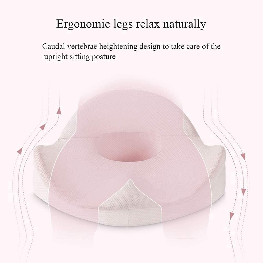 Cuscino del Sedile della Schiuma Comfort Ortopedico per la Parte Bassa della Schiena, del cumulo di Tailbone e della Sciatica Sollievo dal Dolore, Rosa