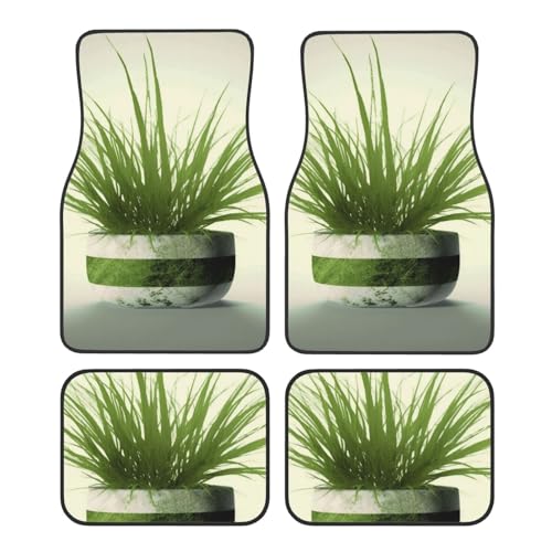 Alfombrillas para interior de vehículo universales con estampado de hojas para coche y SUV