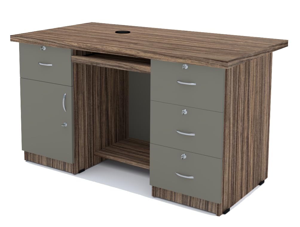 WOODIQ Culture Office Executive Study Table with Multi Storage