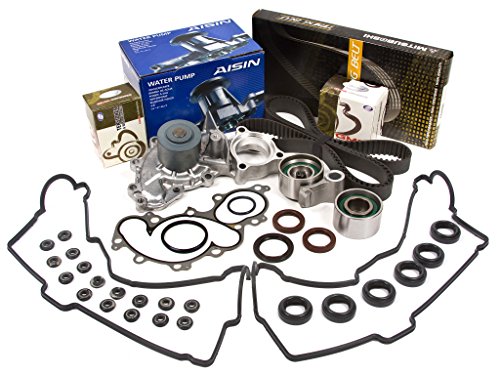 Evergreen TBK200MVCA Compatible With 92-93 Toyota Camry Lexus ES300 3.0L 3VZFE Timing Belt Kit Valve Cover Gasket AISIN Water Pump